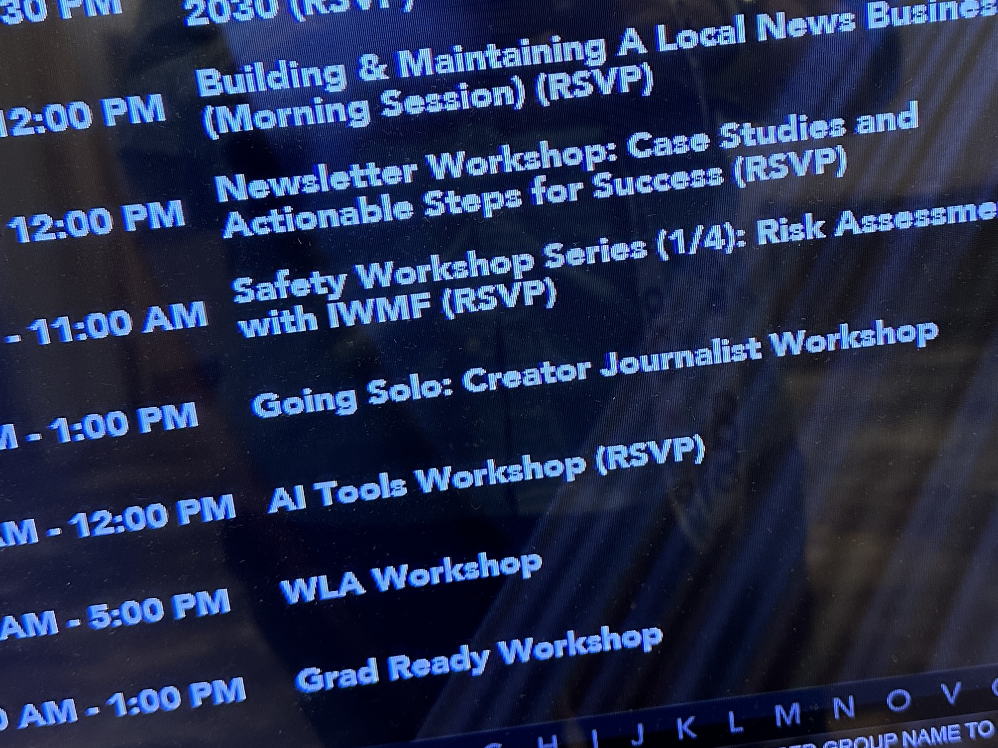 Going Solo listed on conference program